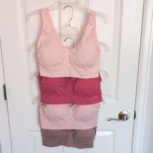 4 Pk Fitwell Wireless Padded Bras - 3X